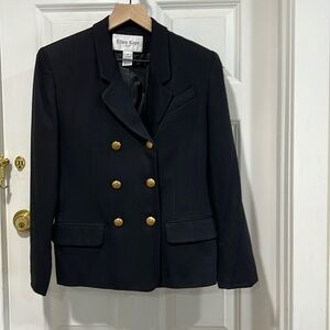 navy blue blazer - vintage Ellen Kane size 4